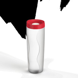 PORTA BISCOITO HERMETICO 600ML TAMPA VERMELHA REF: 1116 - PANAMBY PLASTICO