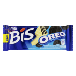 WAFER OREO COBERTURA CHOCOLATE BRANCO LACTA BIS PACOTE 100,8G