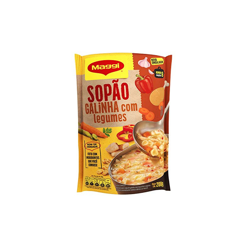 SOPÃO GALINHA COM LEGUMES MAGGI SACHÊ 200G