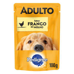 ALIMENTO PARA CÃES ADULTOS FRANGO AO MOLHO PEDIGREE SACHÊ 100G