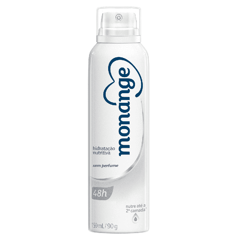 ANTITRANSPIRANTE AEROSSOL SENSÍVEL SEM PERFUME MONANGE 150ML SPRAY