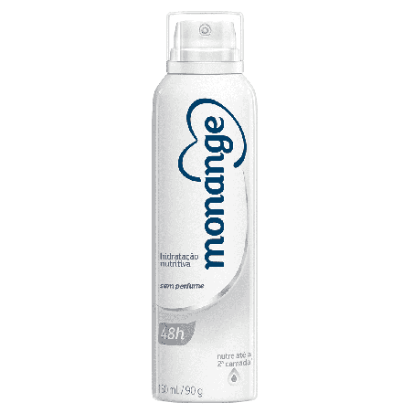 ANTITRANSPIRANTE AEROSSOL SENSÍVEL SEM PERFUME MONANGE 150ML SPRAY