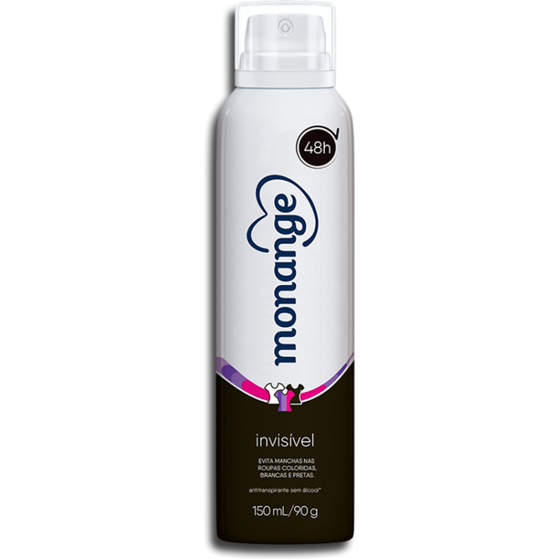 ANTITRANSPIRANTE AEROSSOL MONANGE INVISÍVEL 150ML SPRAY