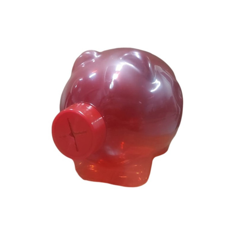 COFRE PIG VERMELHO NEON REF. ID425 PLASTICOS IDEAL