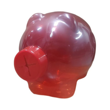 COFRE PIG VERMELHO NEON REF. ID425 PLASTICOS IDEAL