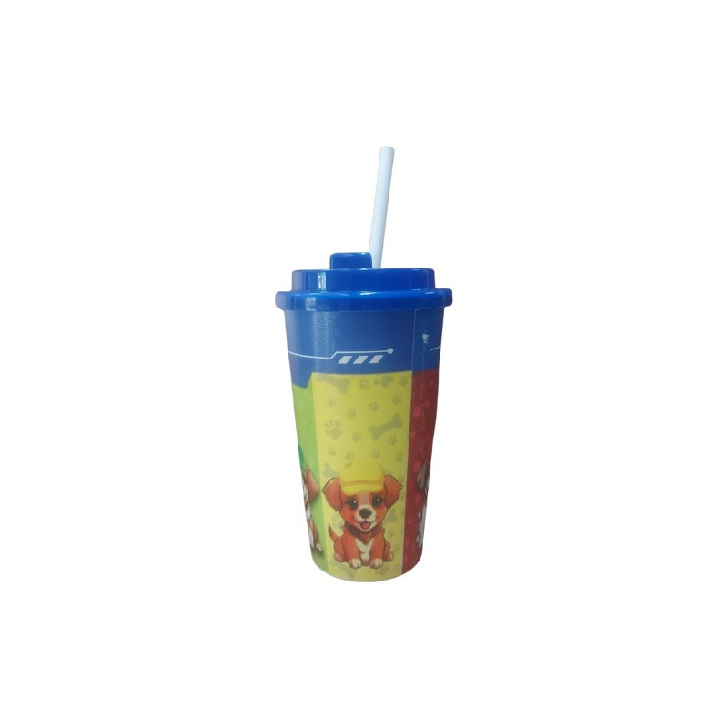 COPO C/ PINGENTE DOG 440ML REF. 5153 PLASTICOS IDEAL