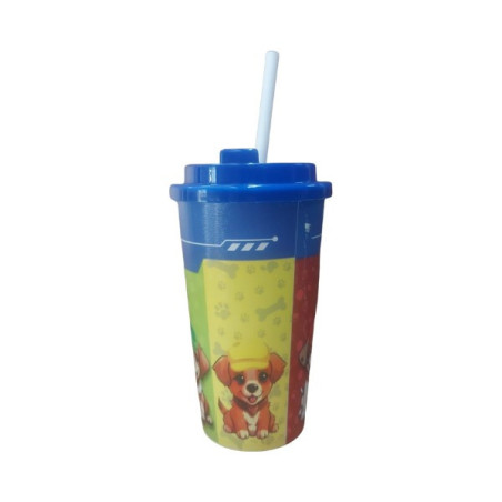 COPO C/ PINGENTE DOG 440ML REF. 5153 PLASTICOS IDEAL