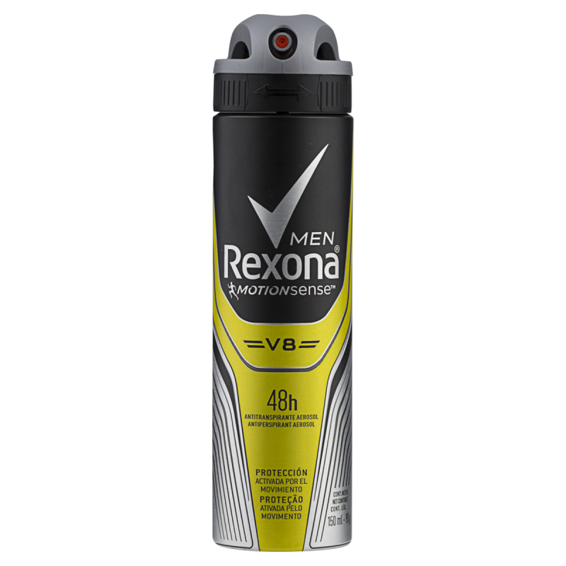 ANTITRANSPIRANTE AEROSSOL V8 REXONA MEN 150ML SPRAY
