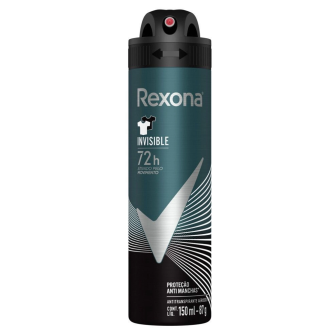 ANTITRANSPIRANTE AEROSSOL INVISIBLE REXONA MEN 150ML SPRAY