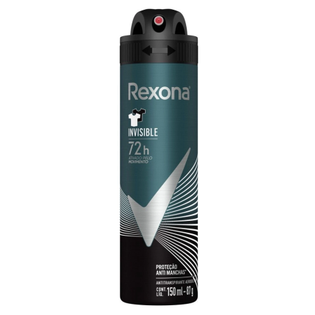 ANTITRANSPIRANTE AEROSSOL INVISIBLE REXONA MEN 150ML SPRAY