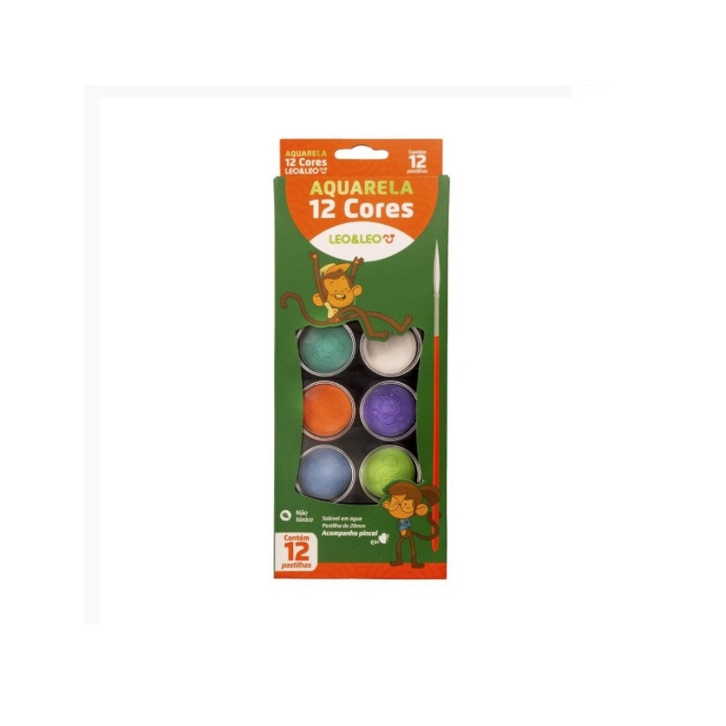 AQUARELA 12 CORES C/1 RF4193 LEO&LEO