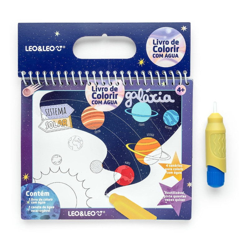 LIVRO DE COLORIR COM ÁGUA GALÁXIA REF: 91675 - LEO&LEO