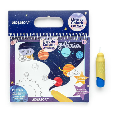 LIVRO DE COLORIR COM ÁGUA GALÁXIA REF: 91675 - LEO&LEO