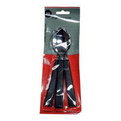 JOGO COLHER MESA 3PCS CB PLASTICO PRETO - OPA - CARTELA MARTINAZZO REF. 65320/5