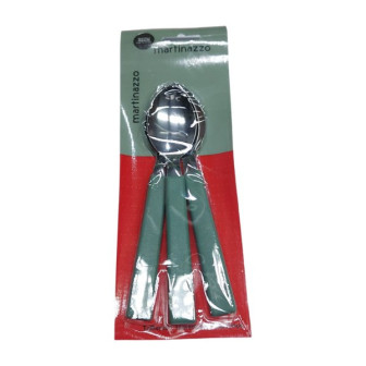 JOGO COLHER MESA 3PCS CB PLASTICO SALVIA - OPA - CARTELA MARTINAZZO REF. 65320/40