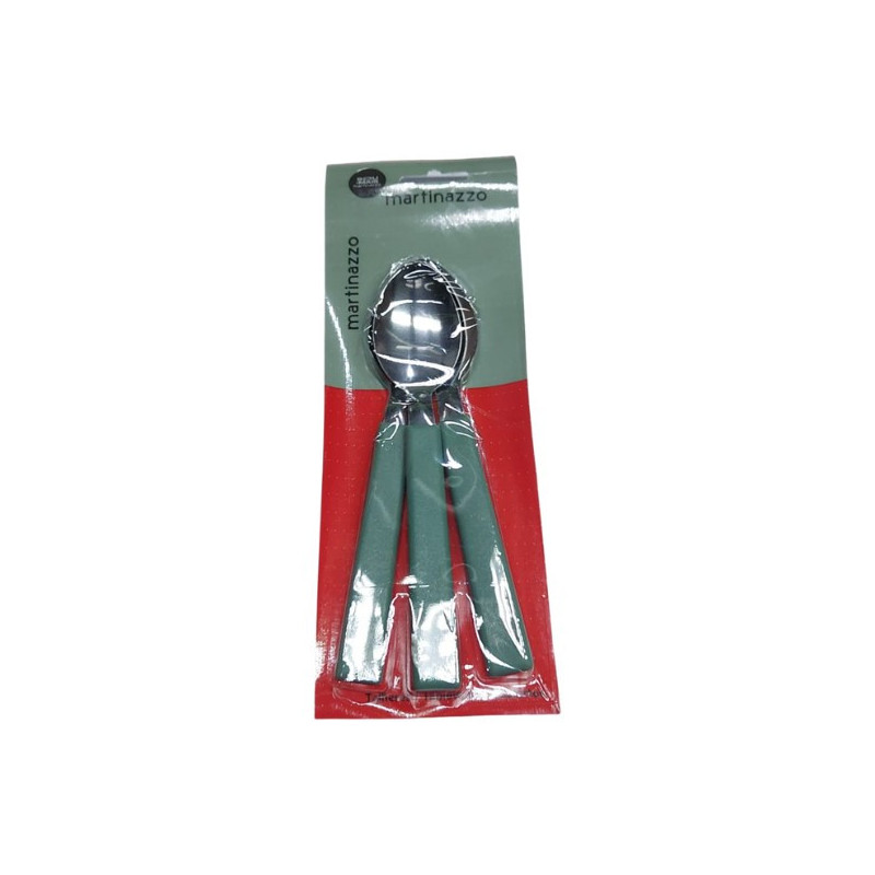 JOGO COLHER MESA 3PCS CB PLASTICO SALVIA - OPA - CARTELA MARTINAZZO REF. 65320/40