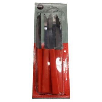 JOGO FACAS CHURRASCO 6PC CB VERMELHO REF.65635/8 MARTINAZZO