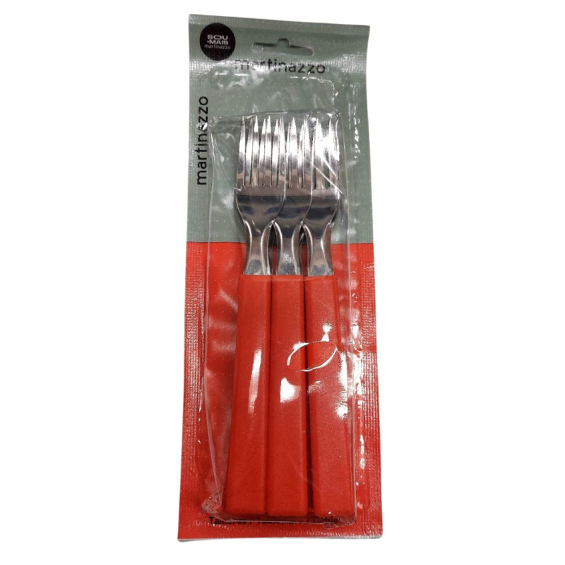 JOGO GARFOS MESA 6PC CB VERMELHO REF.65610/8 MARTINAZZO