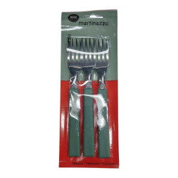 JOGO GARFO MESA 3PCS CB PLASTICO SALVIA - OPA - CARTELA MARTINAZZO REF. 65310/40