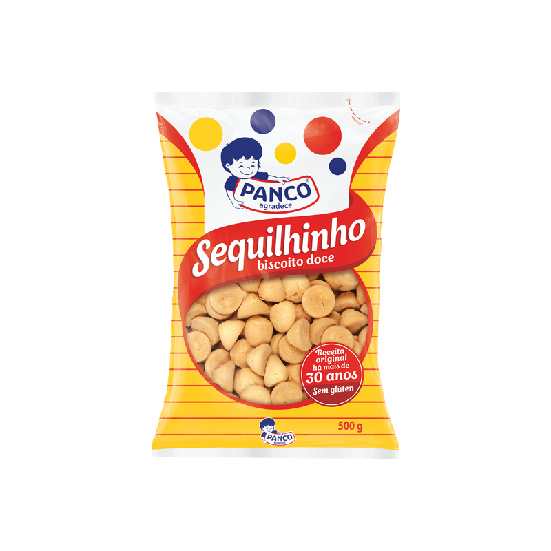 BISCOITO SEQUILHINHO SEM GLÚTEN PANCO PACOTE 500G