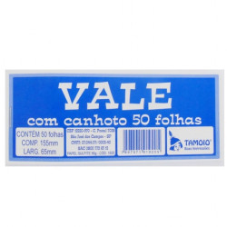 VALE COM CANHOTO  50 FOLHAS 1920/919205 TAMOIO 1un