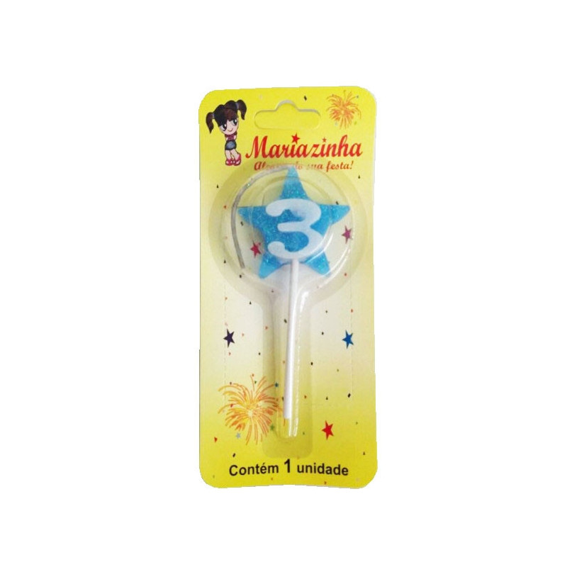 MARIAZINHA VELA ESTRELA N3 AZUL 1UN