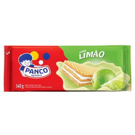 BISCOITO WAFER RECHEIO LIMÃO PANCO PACOTE 140G