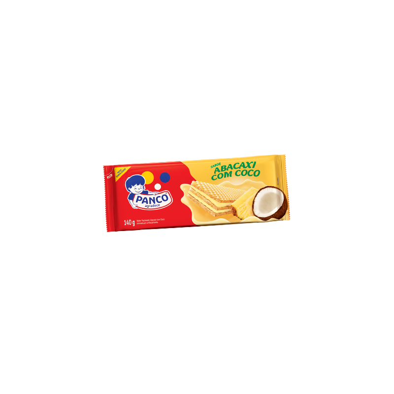 WAFER PANCO ABACAXI COM COCO 140g