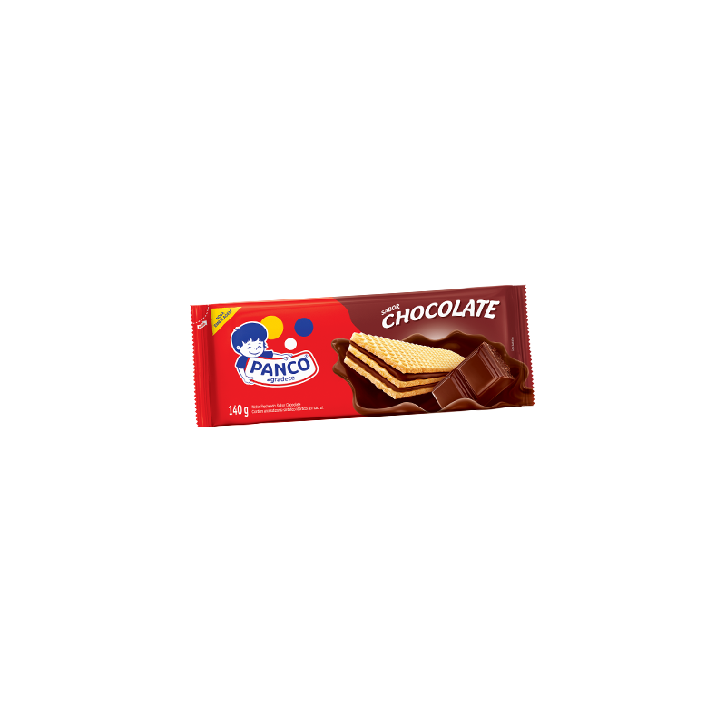 BISCOITO WAFER RECHEIO CHOCOLATE PANCO PACOTE 140G