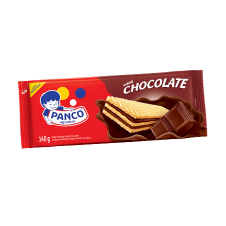 BISCOITO WAFER RECHEIO CHOCOLATE PANCO PACOTE 140G