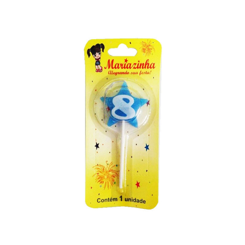 MARIAZINHA VELA ESTRELA N8 AZUL 1UN