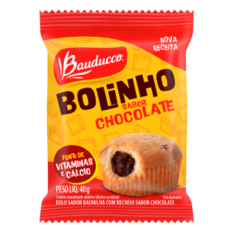 BOLINHO BAUNILHA RECHEIO CHOCOLATE BAUDUCCO PACOTE 40G