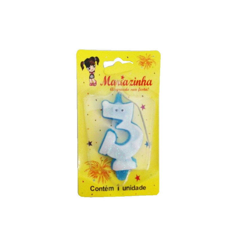 MARIAZINHA VELA SORRISO N3 AZUL 1UN