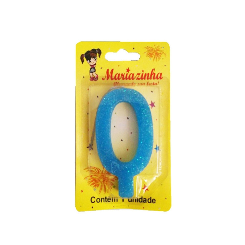 MARIAZINHA VELA SUPER BRILHO N0 AZUL 1UN
