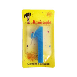 MARIAZINHA VELA SUPER BRILHO N1 AZUL 1UN