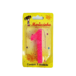 MARIAZINHA VELA SUPER BRILHO N1 ROSA 1UN