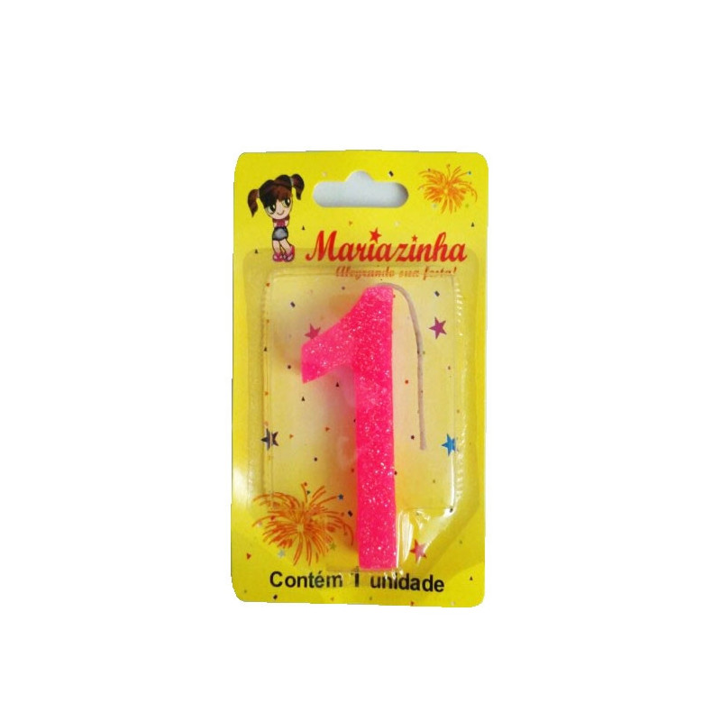MARIAZINHA VELA SUPER BRILHO N1 ROSA 1UN