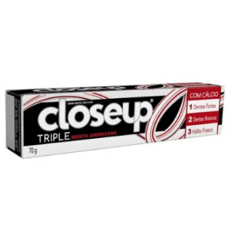 CREME DENTAL MENTA AMERICANA CLOSEUP TRIPLA PROTEÇÃO CAIXA 70G
