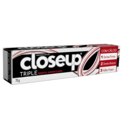 CREME DENTAL MENTA AMERICANA CLOSEUP TRIPLA PROTEÇÃO CAIXA 70G