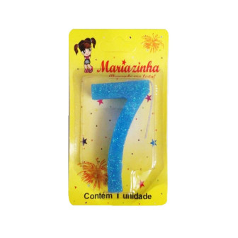 MARIAZINHA VELA SUPER BRILHO N7 AZUL 1UN