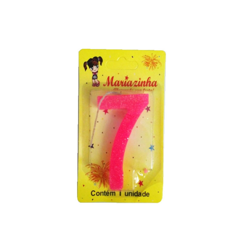 MARIAZINHA VELA SUPER BRILHO N7 ROSA 1UN