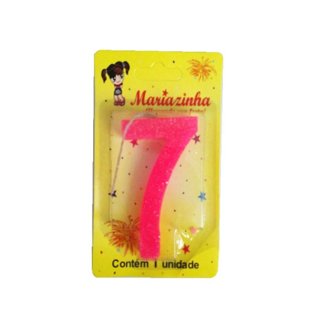 MARIAZINHA VELA SUPER BRILHO N7 ROSA 1UN