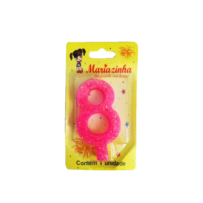MARIAZINHA VELA SUPER BRILHO N8 ROSA 1UN