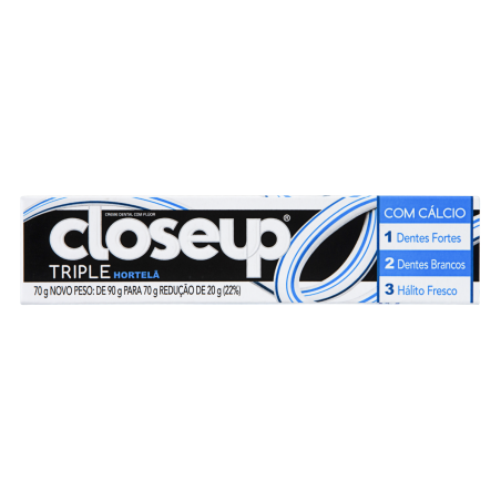 CREME DENTAL HORTELÃ CLOSEUP TRIPLA PROTEÇÃO CAIXA 70G