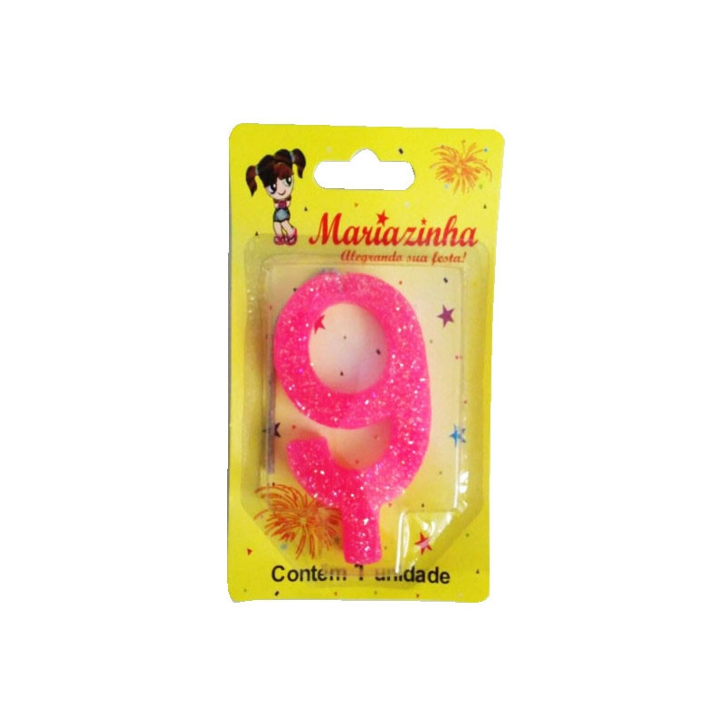 MARIAZINHA VELA SUPER BRILHO N9 ROSA 1UN