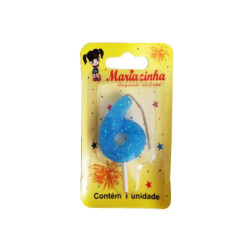 MARIAZINHA VELA BRILHINHO N6 AZUL 1UN