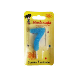 MARIAZINHA VELA BRILHINHO N7 AZUL 1UN