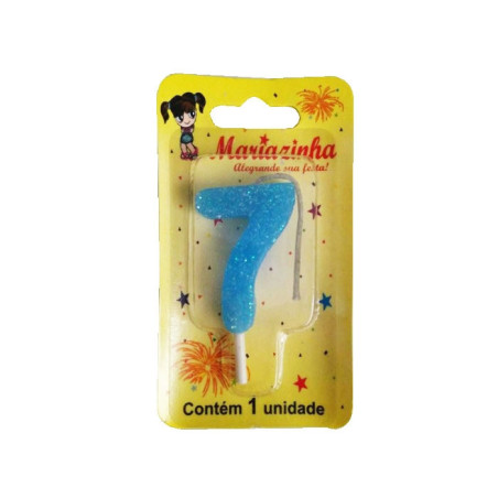 MARIAZINHA VELA BRILHINHO N7 AZUL 1UN