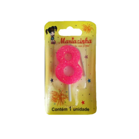 MARIAZINHA VELA BRILHINHO N8 ROSA 1UN