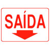 PLÁCA SAÍDA COM SETA 20X30 REFS213/1 JA